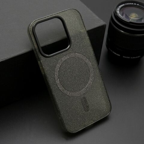 Zastitna maska (futrola) SPARKLING MagSafe - iPhone 15 Pro (6.1) crna (MS).
