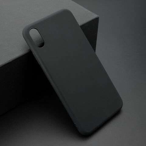 Zastitna ultra tanka (skin) maska / futrola KOLOR - iPhone XS Max crna (MS).