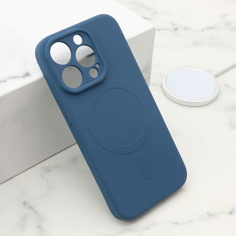 Zastitna maska (futrola) VELVET TOUCH MagSafe - iPhone 15 Pro (6.1) plava (MS).