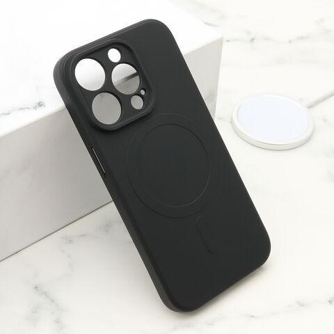 Zastitna maska (futrola) VELVET TOUCH MagSafe - iPhone 15 Pro (6.1) crna (MS).