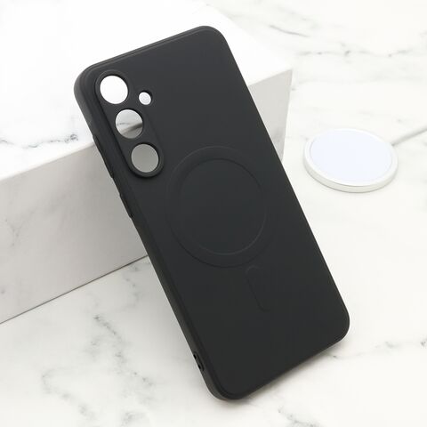 Zastitna maska (futrola) VELVET TOUCH MagSafe - Samsung A556 Galaxy A55 5G crna (MS).