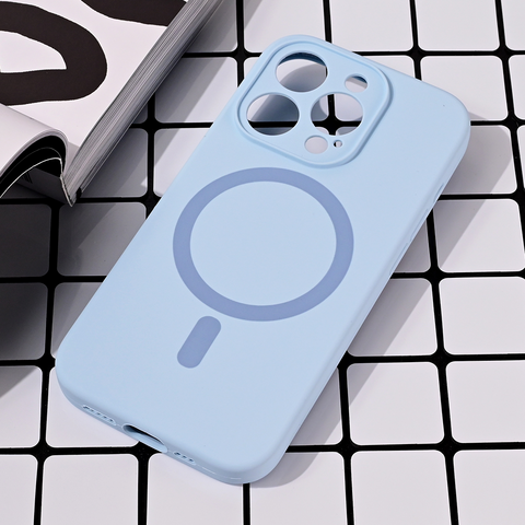 Zastitna maska (futrola) Magsafe Pure color - iPhone 15 Pro 6.1 svetlo plava.