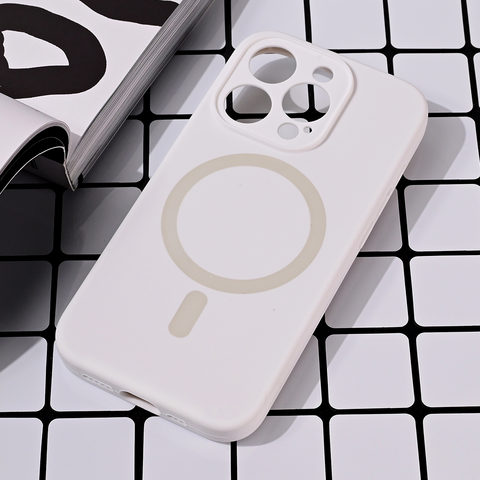 Zastitna maska (futrola) Magsafe Pure color - iPhone 15 Pro 6.1 bela.