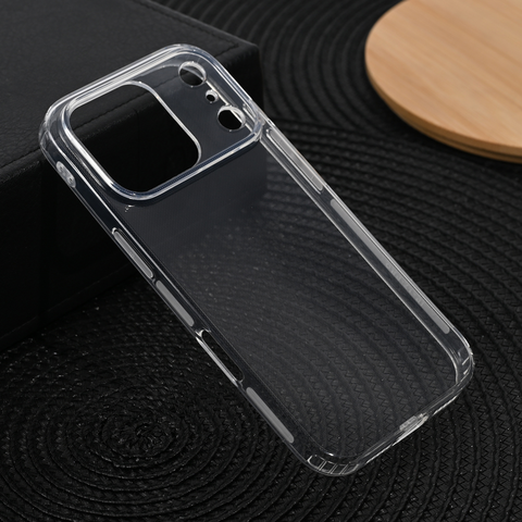 Zastitna silikonska maska (futrola) Ultra Thin with pluggy - iPhone 17 Pro Transparent.