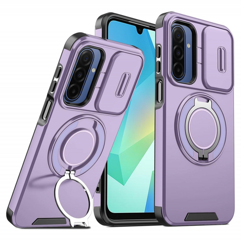Zastitna maska (futrola) CamShield Ring stand - Samsung A175 Galaxy A17 ljubicasta.