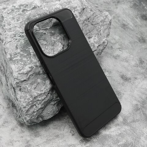 Zastitna silikonska maska (futrola) BRUSHED - Huawei Honor X6c crna (MS).