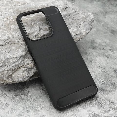 Zastitna silikonska maska (futrola) BRUSHED - Huawei Honor X5b crna (MS).