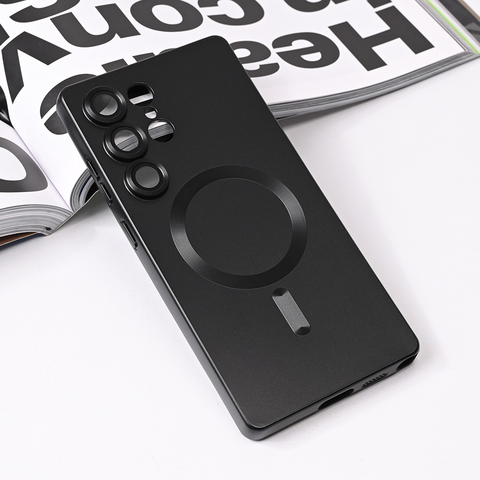 Zastitna maska (futrola) Magsafe Chrome - Samsung S938 Galaxy S25 Ultra crna.