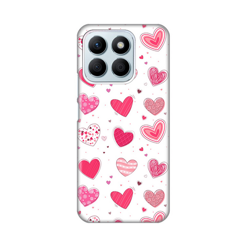 Zastitna ultra tanka (skin) maska / futrola PRINT - Huawei Honor X8b Pink Hearts.