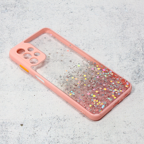 Zastitna maska (futrola) okvir Glitter - Samsung A135 Galaxy A13 4G roze.