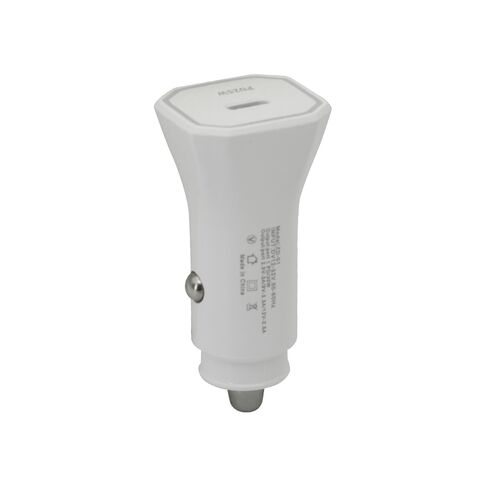 Auto punjac 25W Type-C ulaz bez kabla beli (MS).