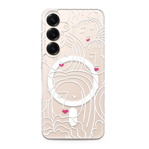 Zastitna maska (futrola) silikonska print MagSafe - Samsung S931 Galaxy S25 5G faces (MS).