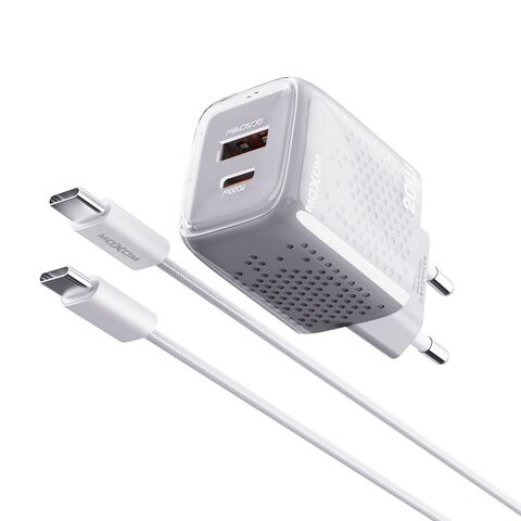 Kucni punjac Moxom MX-HC206 18W PD 20W FAST Type C na Type C sivi (MS).