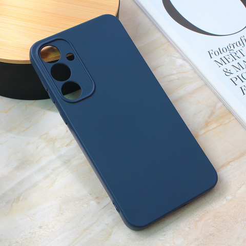 Zastitna maska (futrola) Teracell Giulietta - Samsung A556 Galaxy A55 5G mat tamno plava.