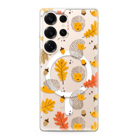 Zastitna maska (futrola) silikonska print MagSafe - Samsung S938 Galaxy S25 Ultra 5G leaves (MS).