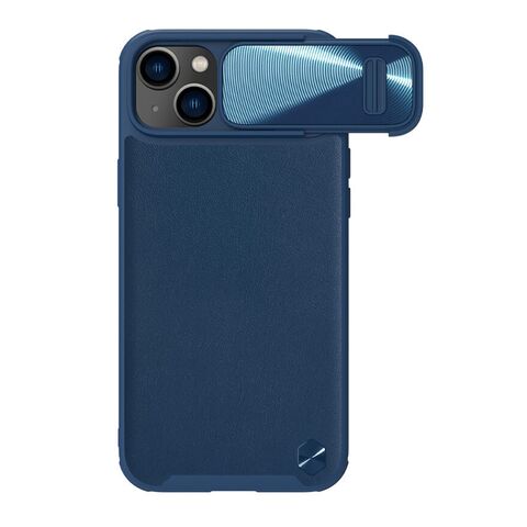 Zastitna maska (futrola) Nillkin Cam Shield Leather S - iPhone 14 (6.1) plava (MS).