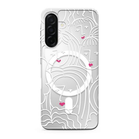Zastitna maska (futrola) silikonska print MagSafe - Samsung A266 Galaxy A26 5G faces (MS).