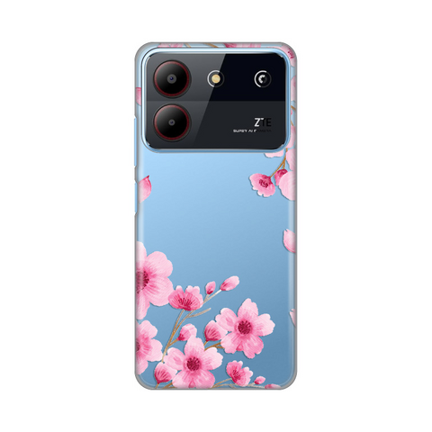 Zastitna ultra tanka (skin) maska / futrola PRINT - ZTE Blade A54 Rose Flowers.