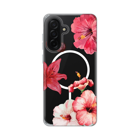 Zastitna maska (futrola) print Magsafe - Samsung A266 Galaxy A26 5G Hibiscus.