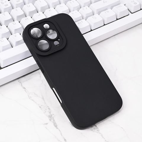 Zastitna maska (futrola) Silikon Pro Camera - iPhone 16 Pro crna.
