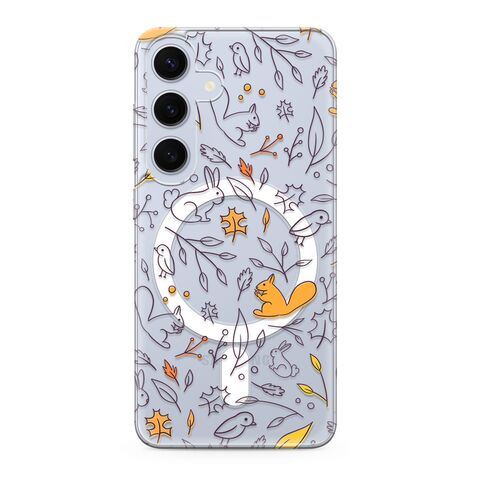 Zastitna maska (futrola) silikonska print MagSafe - Samsung S921 Galaxy S24 5G autumn (MS).