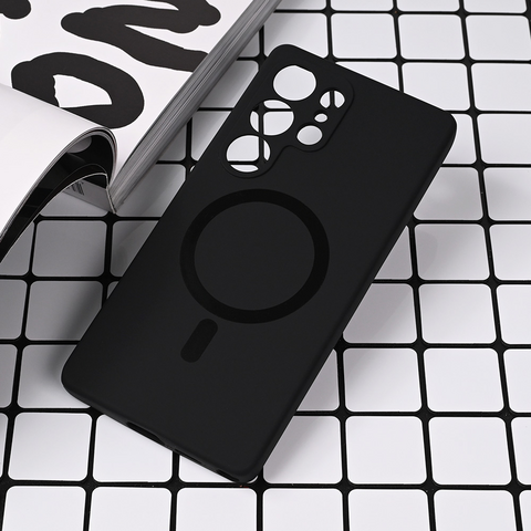 Zastitna maska (futrola) Magsafe Pure color - Samsung S938 Galaxy S25 Ultra crna.