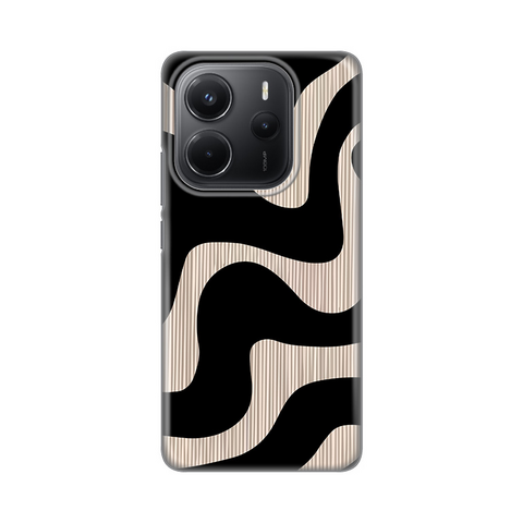 Zastitna ultra tanka (skin) maska / futrola PRINT - Xiaomi Redmi Note 14 4G (SRB) crni Flow.