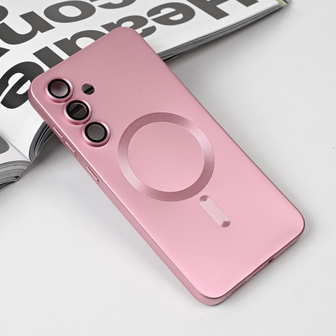 Zastitna maska (futrola) Magsafe Chrome - Samsung S731B Galaxy S25 FE roze.
