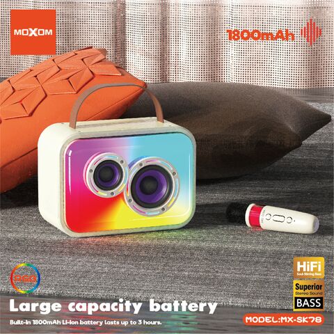 Zvucnik bluetooth Moxom MX-SK78 sa mikrofonom beli (MS).