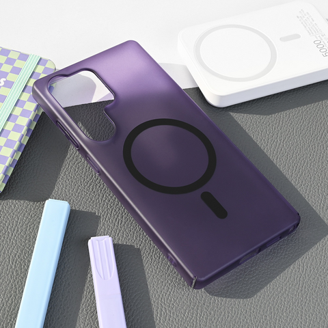 Zastitna maska (futrola) Magsafe mat PC - Samsung S938 Galaxy S25 Ultra ljubicasta.