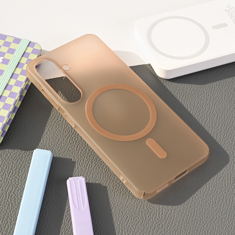 Zastitna maska (futrola) Magsafe mat PC - Samsung S931 Galaxy S25 braon.