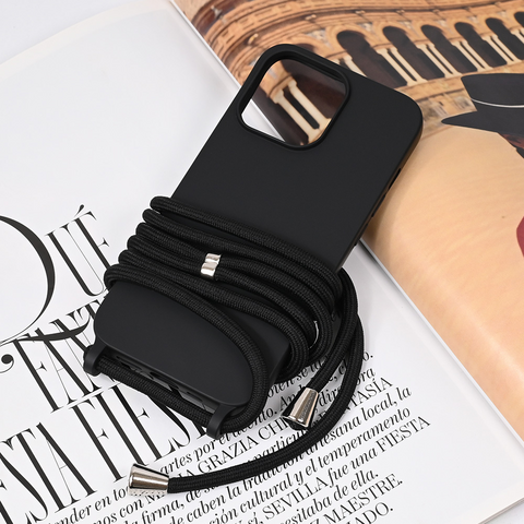 Zastitna maska (futrola) Crossbody - iPhone 13 Pro crna.