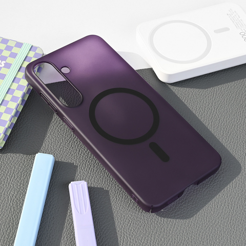 Zastitna maska (futrola) Magsafe mat PC - Samsung S936 Galaxy S25 Plus ljubicasta.