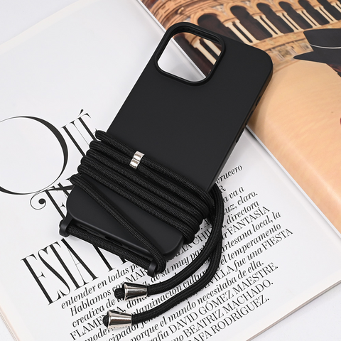 Zastitna maska (futrola) Crossbody - iPhone 16 Pro Max 6.9 crna.