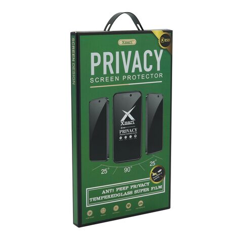 Staklena folija (zastitno kaljeno staklo) za ekran X mart 9D PRIVACY - iPhone 15 Pro(MS).