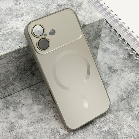 Zastitna maska (futrola) COLOR METAL Magsafe - iPhone 17 siva (MS).