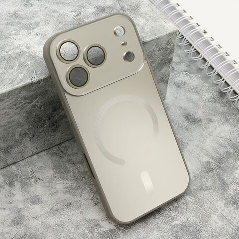 Zastitna maska (futrola) COLOR METAL Magsafe - iPhone 17 Pro siva (MS).