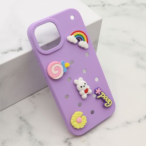 Zastitna maska (futrola) TOY - iPhone 15 ljubicasta (MS).