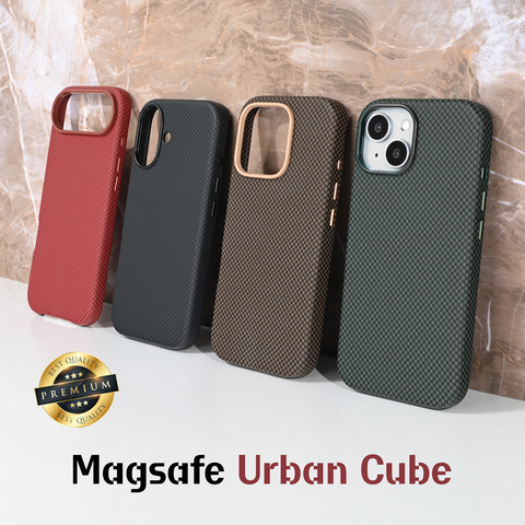Zastitna maska (futrola) Magsafe Urban Cube - iPhone 16 6.1 braon.