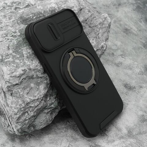 Zastitna maska (futrola) DEFENDER CAMSHIELD - iPhone 13 (6.1) crna (MS).