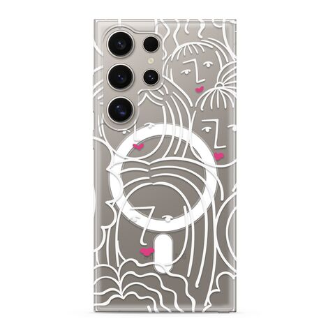 Zastitna maska (futrola) silikonska print MagSafe - Samsung S928 Galaxy S24 Ultra 5G faces (MS).