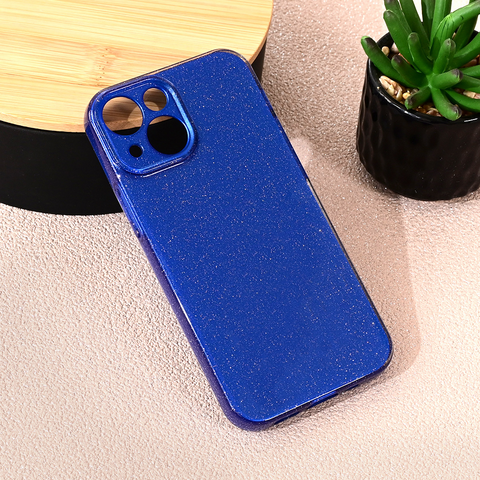 Zastitna maska (futrola) Sparkle Dust - iPhone 13 Mini tamno plava.