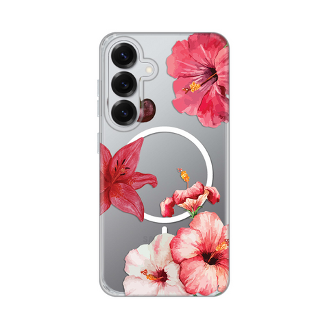 Zastitna maska (futrola) print Magsafe - Samsung S931 Galaxy S25 Hibiscus.