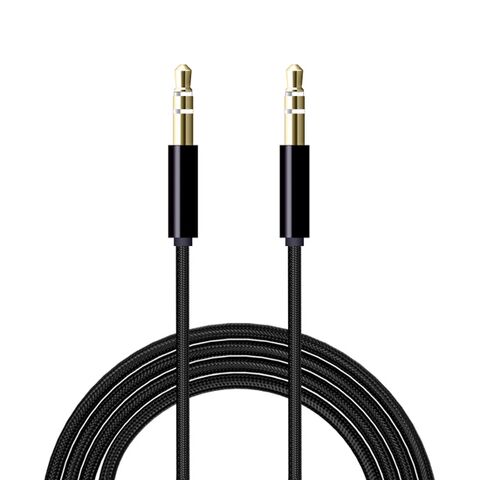 Audio AUX kabl Woven 3.5mm crni NEW (MS).