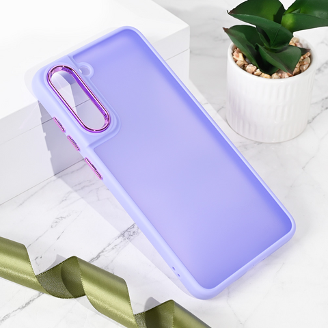 Zastitna maska (futrola) Shining Camera - Samsung G990 Galaxy S21 FE ljubicasta.