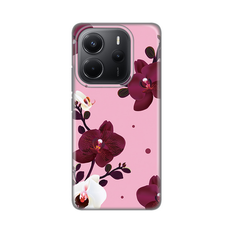 Zastitna ultra tanka (skin) maska / futrola PRINT - Xiaomi Redmi Note 14 4G (SRB) Pink Orchid.