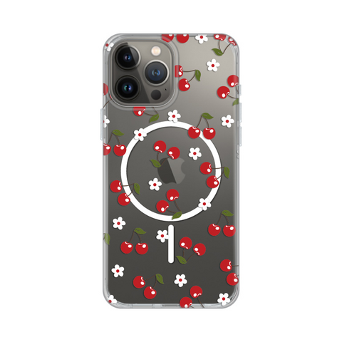 Zastitna maska (futrola) print Magsafe - iPhone 13 Pro Max 6.7 Cute Cherries.