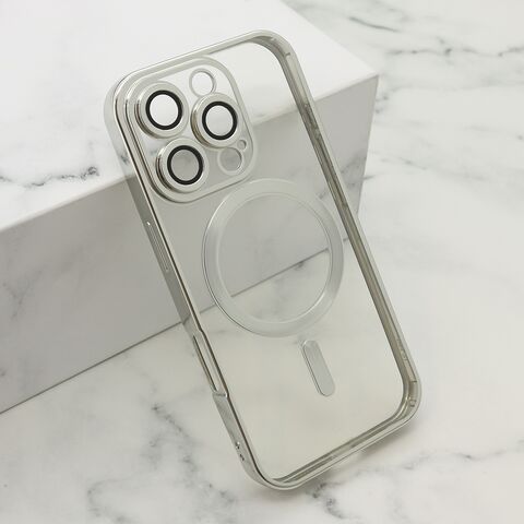 Zastitna maska (futrola) CAMERA PROTECT MagSafe - iPhone 16 Pro (6.3) srebrna (MS).