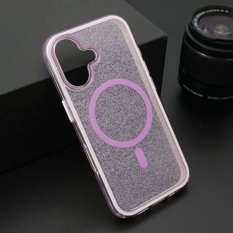 Zastitna maska (futrola) CRYSTAL MagSafe - iPhone 16 (6.1) ljubicasta (MS).