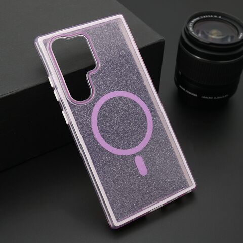 Zastitna maska (futrola) CRYSTAL MagSafe - Samsung S928 Galaxy S24 Ultra 5G ljubicasta (MS).